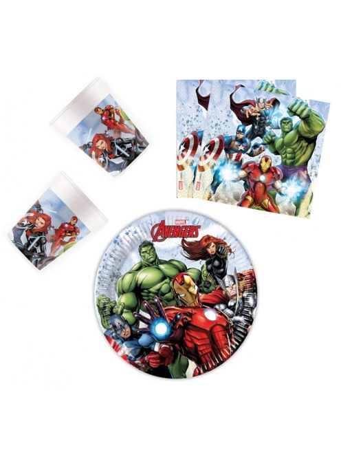 Avengers Infinity Stones, Bosszúállók party szett 36 darabos, 20 cm-es tányérral