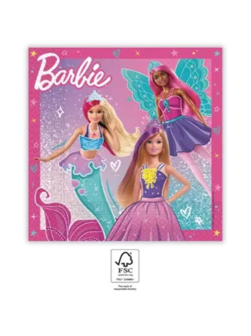 Barbie Fantasy szalvéta 20 DARABOS, 33x33 cm FSC