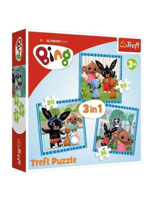 Bing nyuszi és barátai 3 az 1-ben puzzle - Trefl