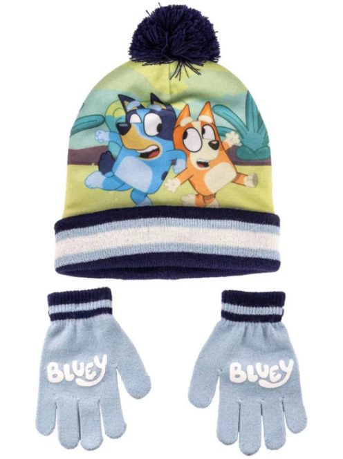 Bluey Bingo gyerek sapka + kesztyű szett 21 cm