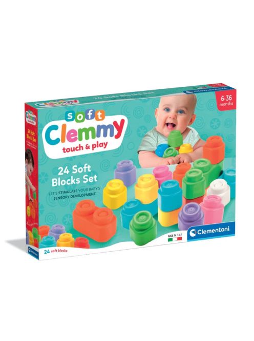 Clemmy puha építőelemek 24db - Clementoni