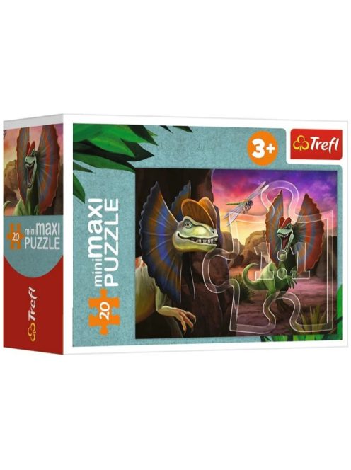 Dinosaurusok minimaxi Puzzle 20 db-os Dilophosaurus Trefl