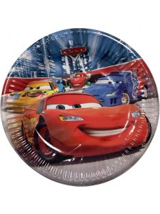 Disney Cars Classic, Verdák papírtányér 8 DARABOS, 20 cm