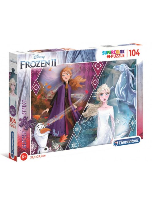 Disney Jégvarázs glitteres 104 db-os puzzle - Clementoni