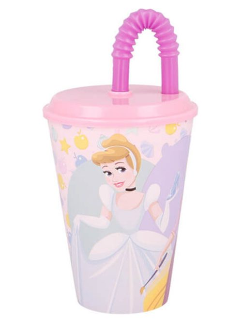 Disney Hercegnők szívószálas pohár 430 ml