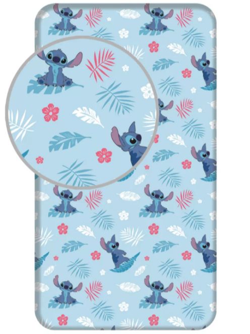 Disney Lilo és Stitch, A csillagkutya Blue gumis lepedő 90x200 cm Nr3