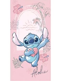   Disney Lilo és Stitch, A csillagkutya Heart fürdőlepedő, strand törölköző 70x140 cm (Fast Dry) Nr3