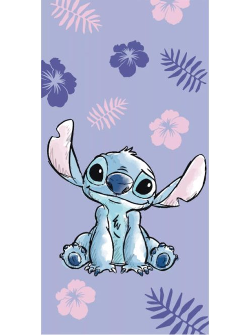 Disney Lilo és Stitch Purple, A csillagkutya fürdőlepedő, strandtörölköző 70x140 cm