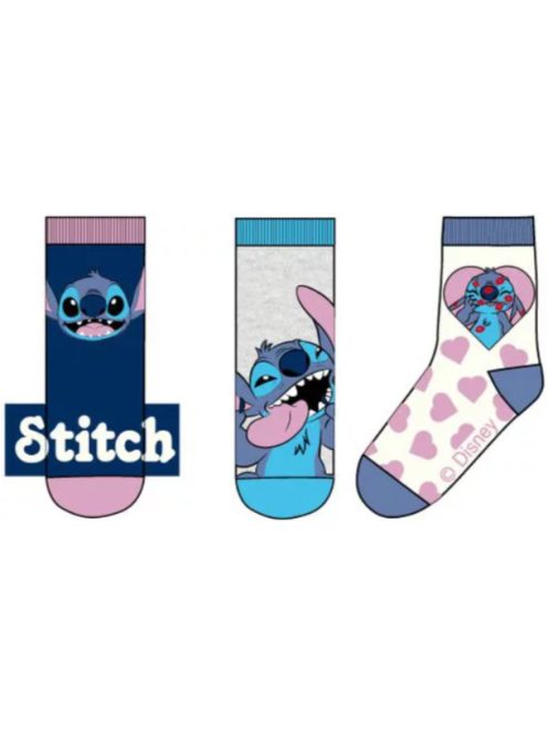 Disney Lilo és Stitch, A csillagkutya gyerek zokni 3 pár/csomag 23-34