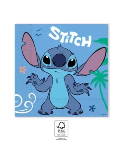 Disney Lilo és Stitch, A csillagkutya Angel szalvéta 20 DARABOS, 33x33 cm FSC Nr1