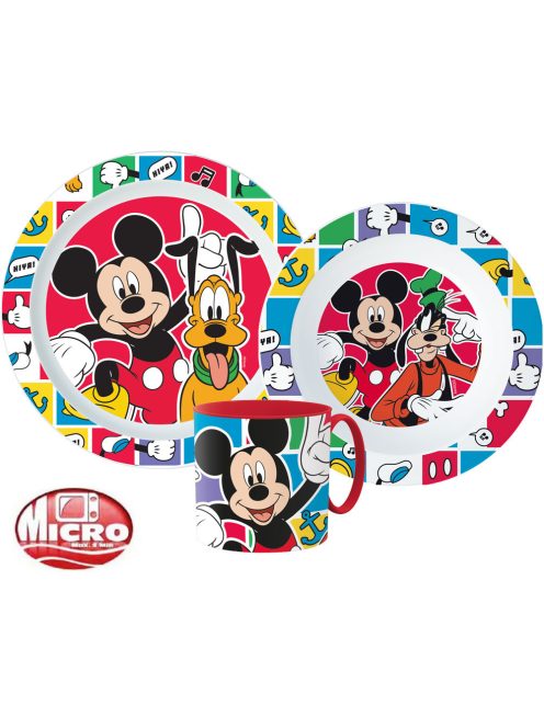 Disney Mickey Better Together étkészlet, micro műanyag szett 265 ml-es bögrével Nr2