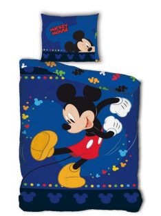   Disney Mickey Happy Steps ágyneműhuzat 140×200 cm, 63×63 cm microfibre /microfiber