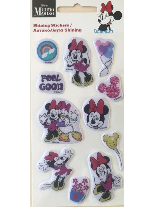 Disney Minnie csillogó pufi szivacs matrica szett Nr2