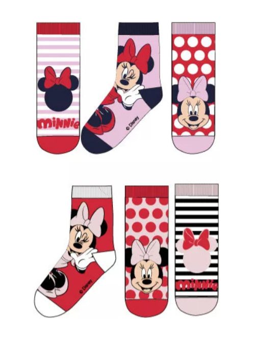 Disney Minnie Dots gyerek zokni 3 pár/csomag 23-34 Nr2