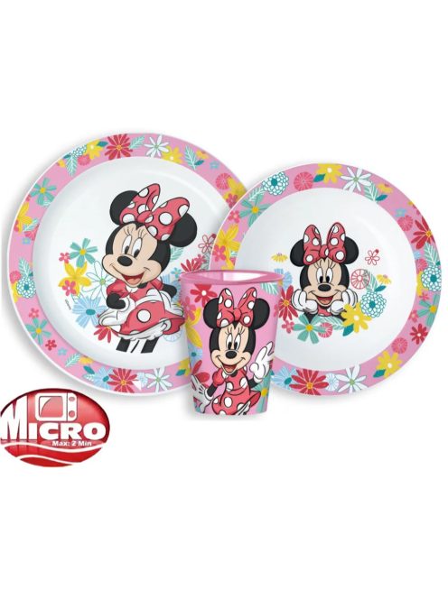 Disney Minnie étkészlet, micro műanyag szett 260 ml-es pohárral Nr2