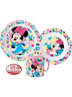   Disney Minnie étkészlet, micro műanyag szett 265 ml-es bögrével Nr1