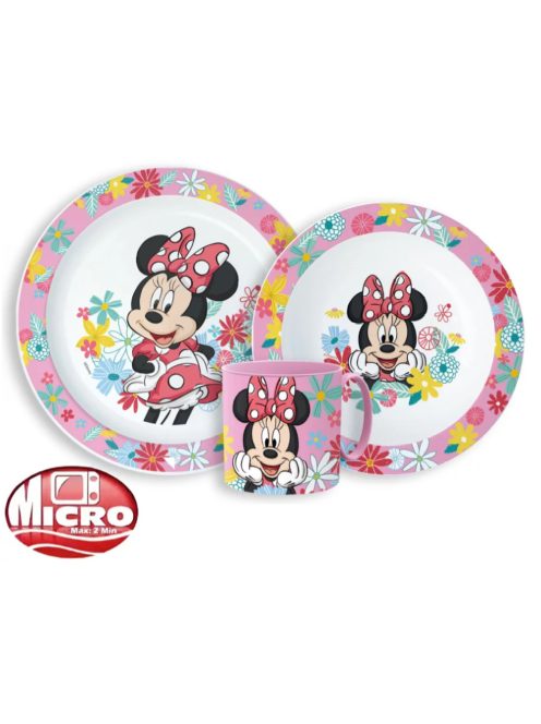 Disney Minnie étkészlet, micro műanyag szett 265 ml-es bögrével Nr2