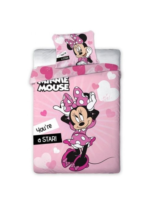 Disney Minnie Star ágyneműhuzat 140×200 cm, 63×63 cm microfibre /microfiber