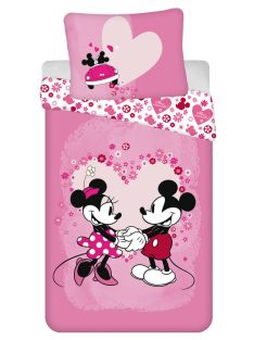   Disney Minnie Mickey Love ágyneműhuzat 140×200 cm, 70×90 cm microfibre /microfiber