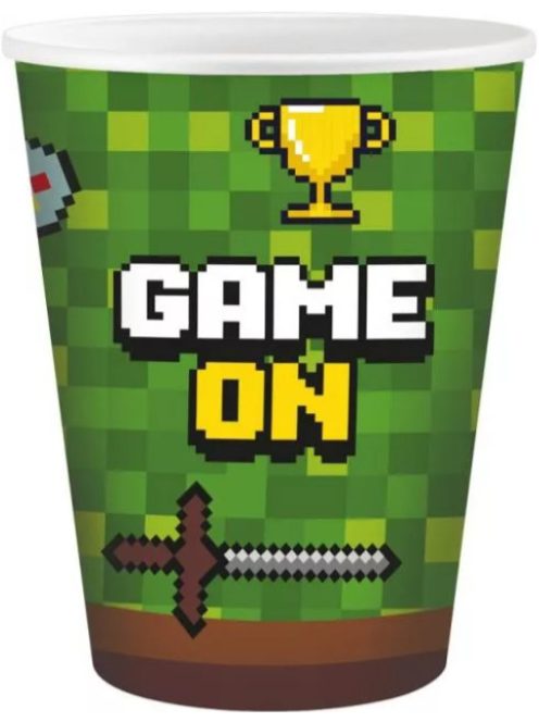 Game On papír pohár 6 DARABOS 200 ml