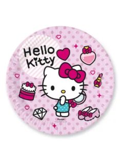 Hello Kitty Fashion papírtányér 8 DARABOS, 23 cm FSC