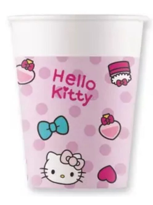 Hello Kitty Fashion papír pohár 8 DARABOS 200 ml