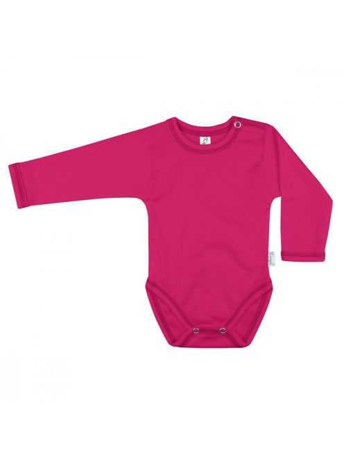 Kynga magenta hosszú ujjú koraszülött baba body 44, 50, 56 cm