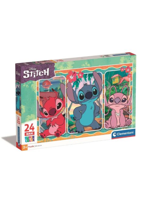 Disney Lilo és Stitch, A csillagkutya Evile 24 db-os maxi puzzle Clementoni