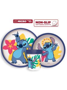   Disney Lilo és Stitch Palms csúszásmentes étkészlet, micro műanyag szett