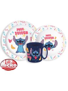   Disney Lilo és Stitch Palms étkészlet, micro műanyag szett 265 ml-es bögrével