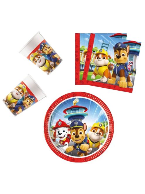 Paw Patrol Rescue Heroes, Mancs Őrjárat party szett 36 darabos, 20 cm-es tányérral