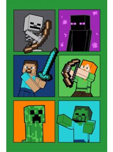 Minecraft Fight Badges polár takaró, pléd 100x150 cm Nr5