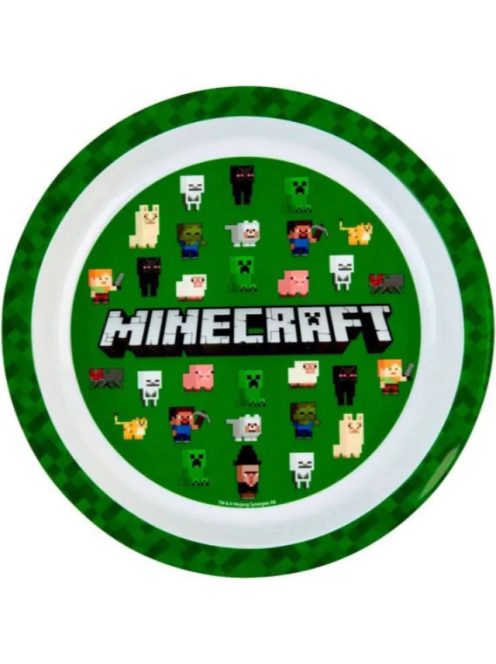 Minecraft Green műanyag lapostányér