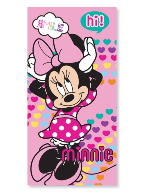 Disney Minnie Hearts fürdőlepedő, strand törölköző 70x137 cm (Fast Dry)