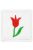 Ovis jel, Bölcsis jel, felvarrható, textilragasztóval felragasztható - Tulipán