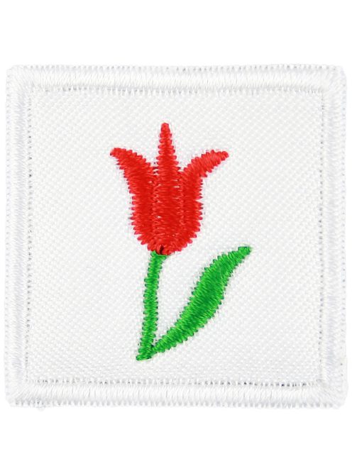 Ovis jel, Bölcsis jel, felvarrható, textilragasztóval felragasztható - Tulipán