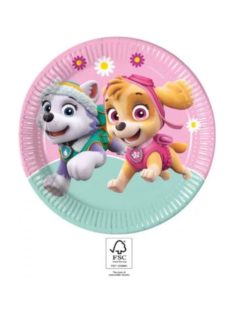   Paw Patrol Skye and Everest, Mancs Őrjárat papírtányér 8 DARABOS, 23 cm FSC