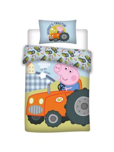   Peppa malac George's Tractor gyerek ágyneműhuzat 100×135 cm, 40×60 cm Nr2