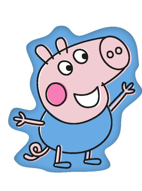 Peppa malac Blue formapárna, díszpárna 33x27 cm Nr1