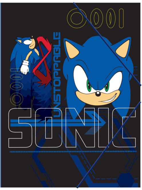 Sonic a sündisznó Go A/4 gumis mappa Nr1