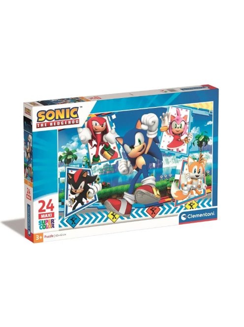 Sonic a sündisznó Green Hill 24 db-os maxi puzzle Clementoni