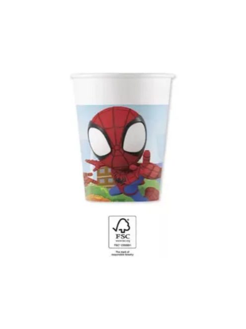 Spidey, Pókember papír pohár 8 DARABOS 200 ml FSC Nr2