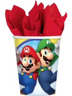 Super Mario papír pohár 8 DARABOS 250 ml