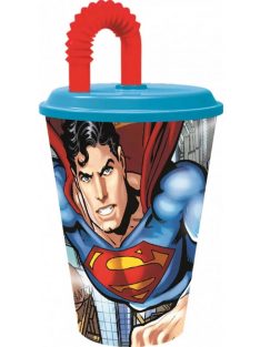 Superman szívószálas pohár 430 ml