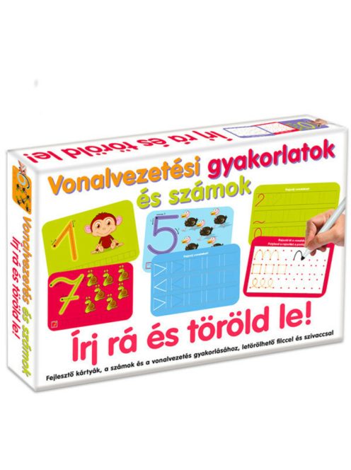 Vonalvezetési gyakorlatok és számok Írj rá és töröld le!