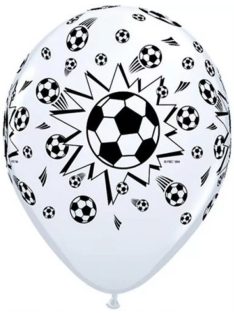 White Football, Focis léggömb, lufi 8 db-os 28 cm Nr1